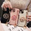 Camellia Applicable Apple 15 Mobile Phone Case Electroplated iPhone14 Pearl 13Promax Bracelet 12 Protective Case 11