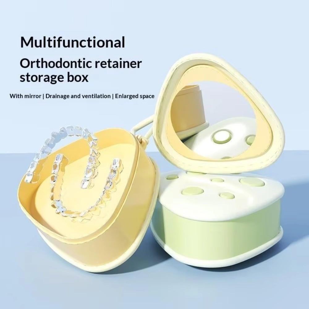 Double Layer Braces Storage Box Portable Orthodontic Retainer Organizer Mouthguard Organizer Box