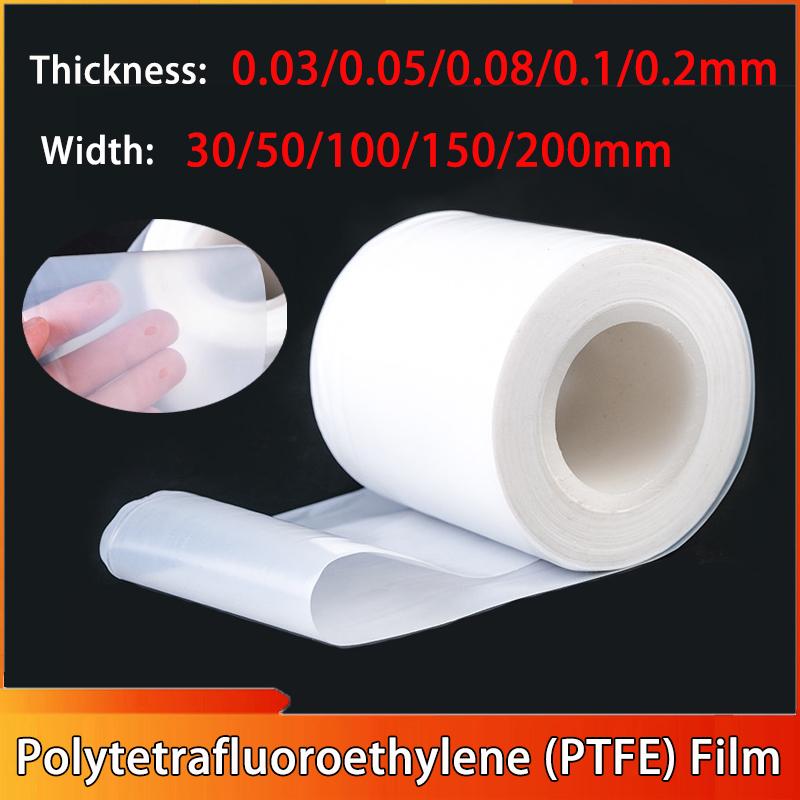 Thickness: 0.03~0.2mm Width: 30/50/100mm Polytetrafluoroethylene (PTFE) Thin Film PTFE Membrane Directional Film 0.03x50mm 1meter