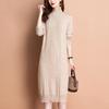 Thickened Sweater Women's Autumn and Winter Knitted Sweater Skirt Loose Large Size Dress Warm Twist Bottoming Shirt