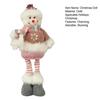 Yousheng Long Leg Christmas Plush Doll Standing Snowman Santa Claus Christmas Doll with Retractable Legs for Home Mantel Decoration
