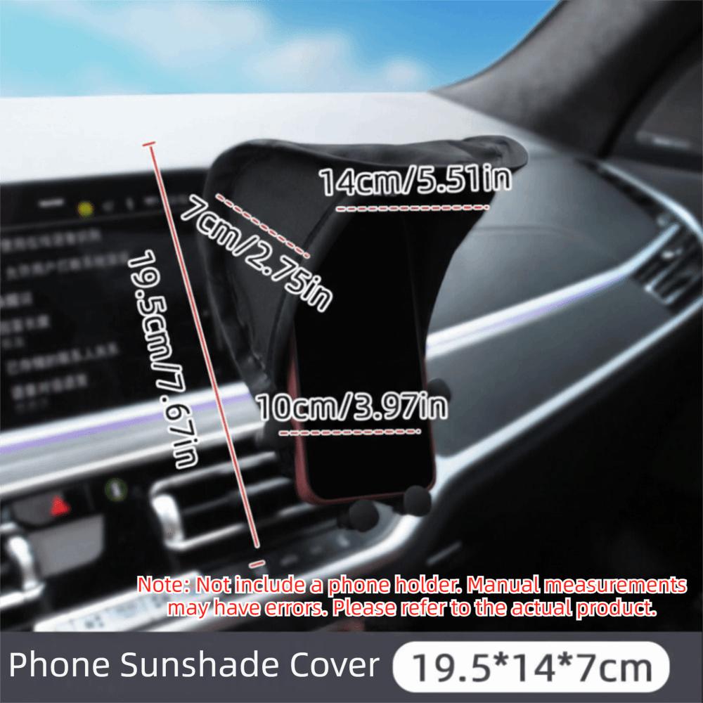 Adjustable Angle Phone Umbrella Silver-Coated Fabric Car Phone Holder  Rain Protection