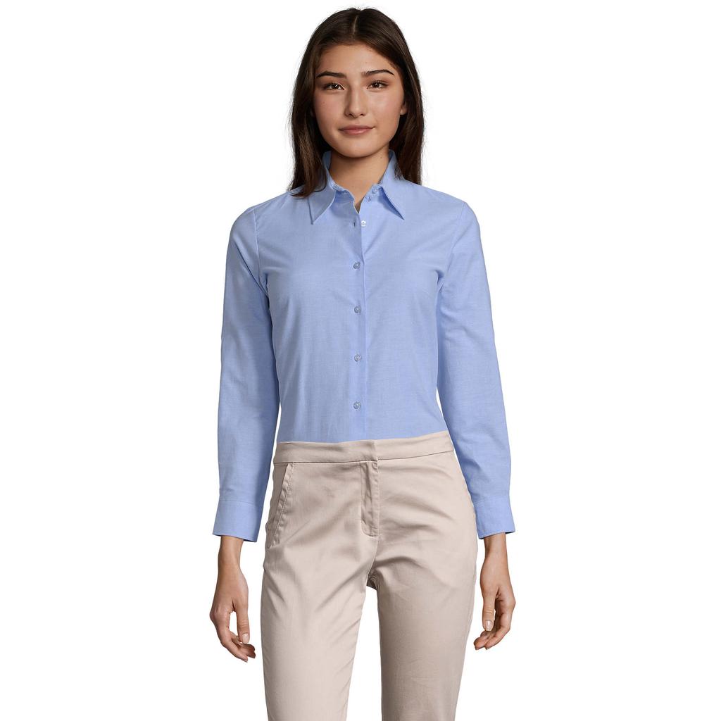 SOLS Womens/Ladies Embassy Oxford Long-Sleeved Business Blouse