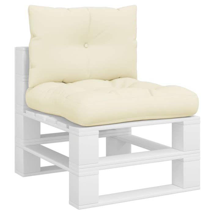 VidaXL Pallet Cushions Set of 2 Cream Fabric 360836
