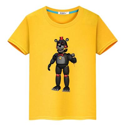 FNAF Boy Summer 100%Cotton Short T-shirt Y2k One Piece Pride Tshirt Anime Tees Cartoon Bear Rabbit Print Tops Kids Clothes Girls