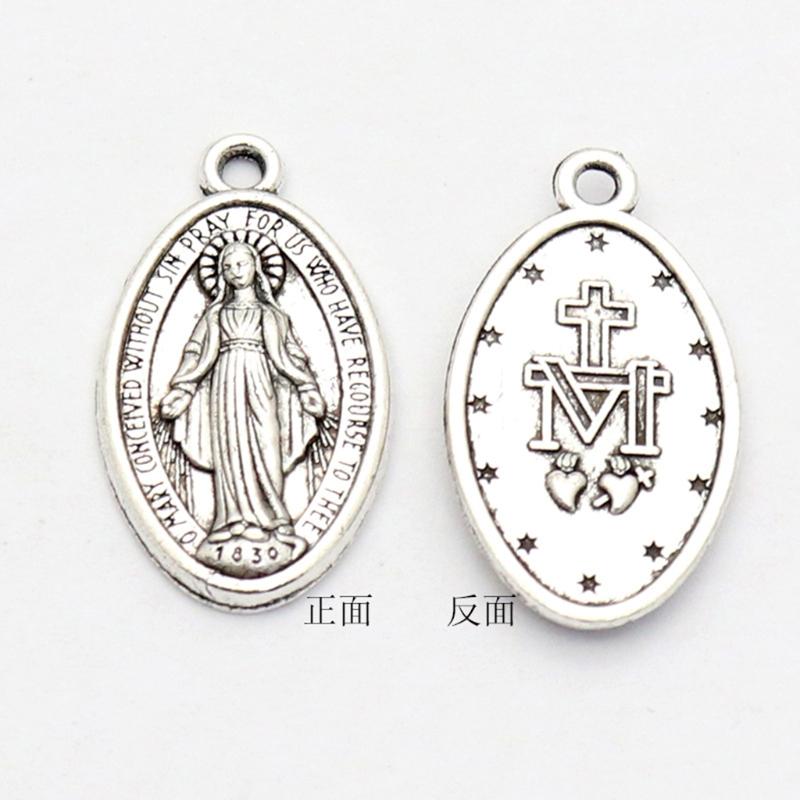 10 Pezzi Collana Medaglia di San Benedetto per Protezione Gioielli Apparizione di Maria di Fátima Double Sided Regalo Cristiano Decorat