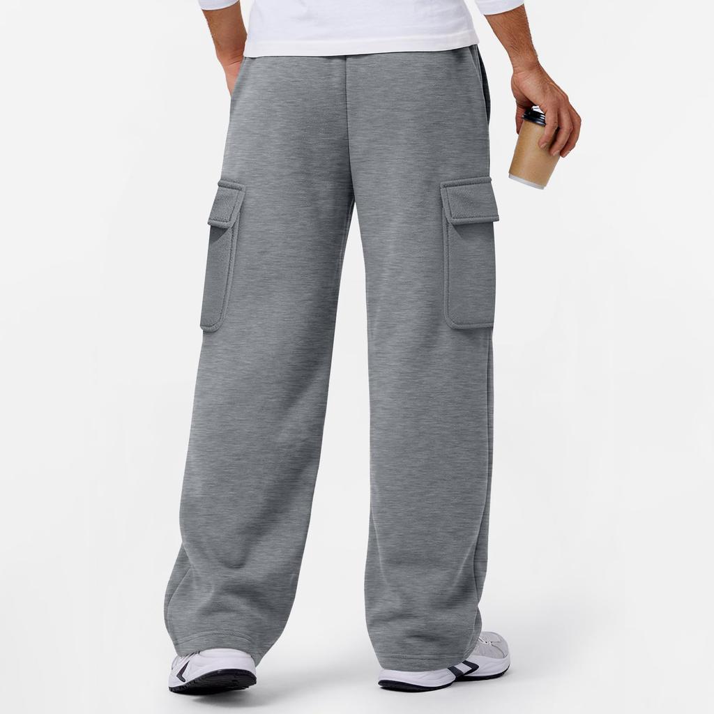 Pantalones de chándal casuales de colores para hombre con cintura elástica - Joggers de pierna recta de corte holgado para el uso diario