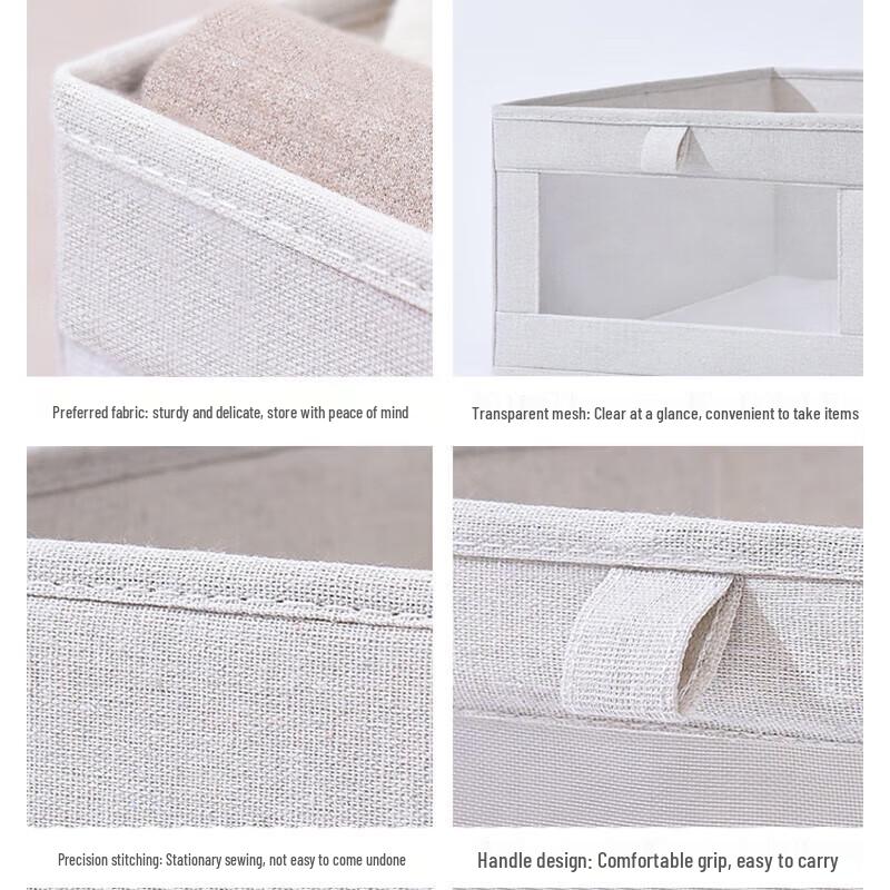 Large Capacity Foldable Cotton & Linen Storage Box - Japanese Style Wardrobe Organizer