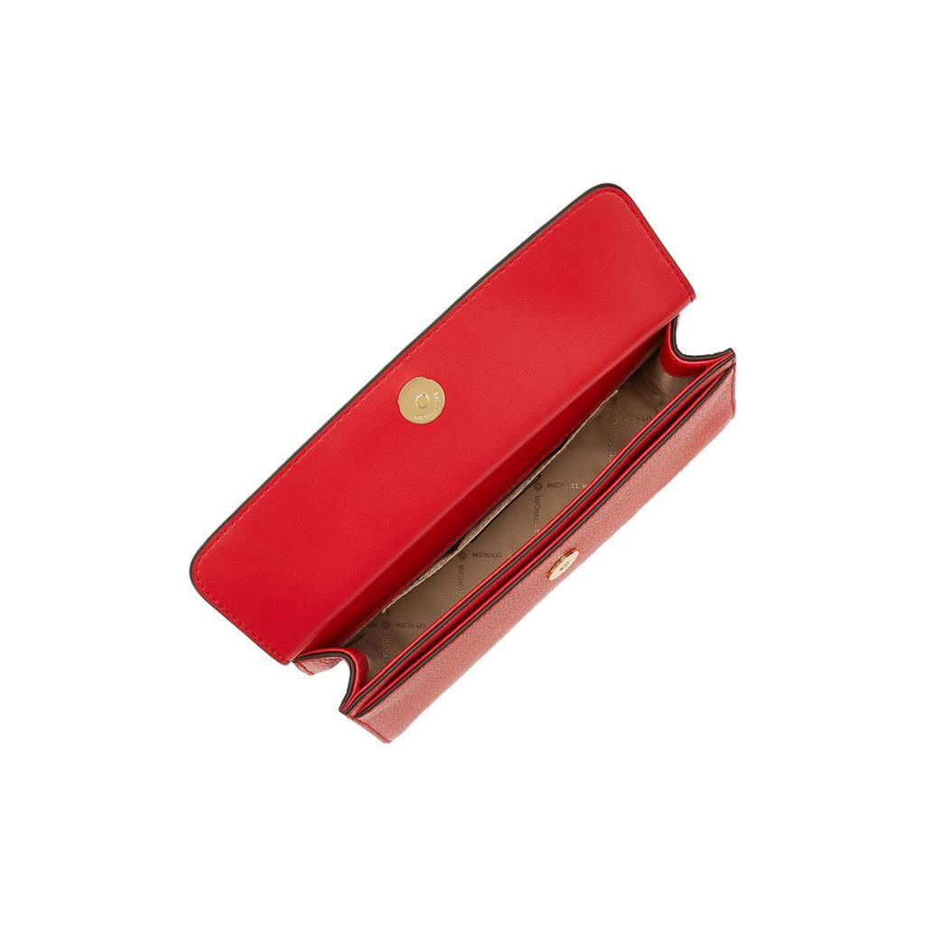 Michael Kors Kathy Solid Color Letter Logo Flap Chain Crossbody Bag Women Shoulder Bag Red 35H8GY8C1L-652