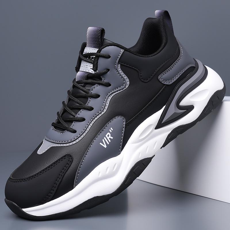 

Men s 2025 Autumn Leather Sneakers: Soft Sole, Non-Slip, Breathable Running & Casual Shoes. 43