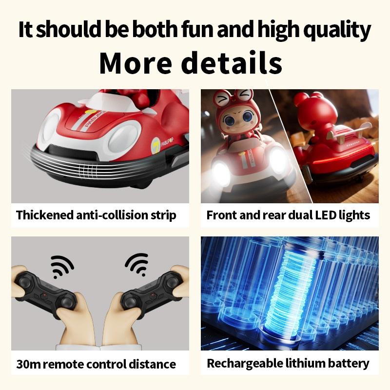 Y7 2.4G RC Bumper Car, Intelligent Battle Remote Control Car, Parent-Child Interactive Game Toy, Birthday Gift for Boys Kids