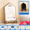Kids' Double-Sided Magnetic Drawing Board: Stand-Up, Erasable Whiteboard & Chalkboard for Doodling and Coloring.