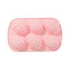 6 Holes Easter Egg Chocolate Molds Easy Demold Rabbit Face Mousse Cake Silicone Moulds Animal Gypsum Bunny Candle Festival Gifts