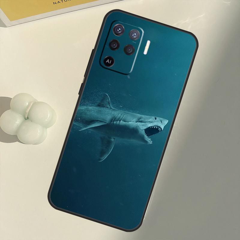 Ferocious Shark Animal Case For OPPO A15 A74 A54 A94 A52 A72 A31 A53 A53S A5 A9 2020 A3S A5S A83 A91 A93 Cover
