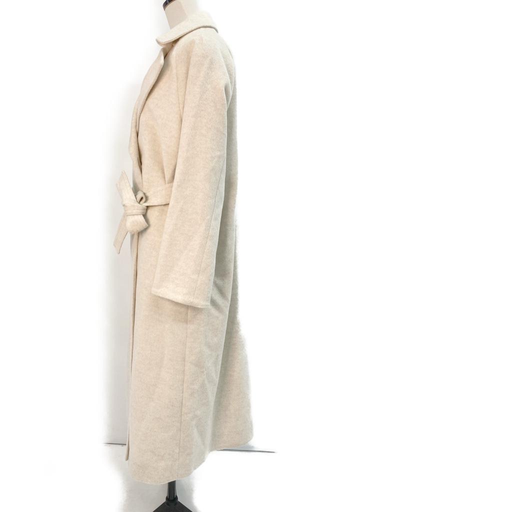 K.T 01-15WE06 White Angora Wool Convertible Long Coat coat 7 off whiteUsed