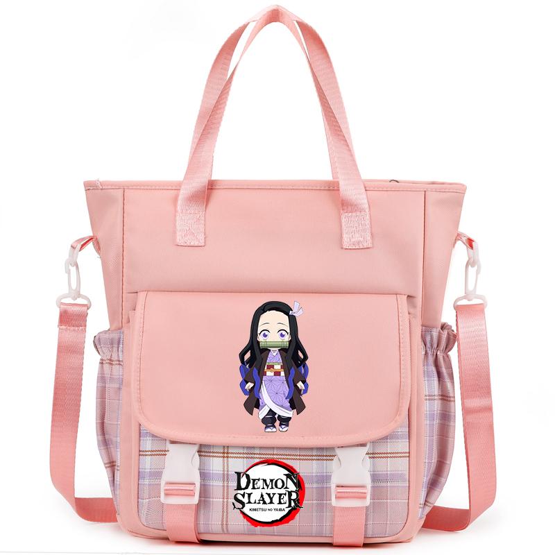 Demon Slayer Tote Bag Crossbody Bag Carrying Bag Shoulder Bag for Teenager Girl Boy Back To School Bag Men Women Leisure Travel Bag Mochila