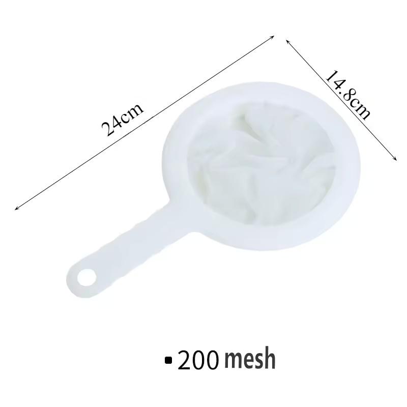 

100/200/400 Mesh Ultra Fine Filter Mesh Strainer Spoon Sieve Washable High Density Nylon Screening Colander for Coffee Yogurt