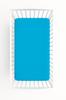 Cotton fitted sheet for a cot 120x60 cm - turquoise