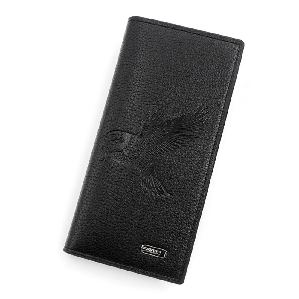 

Водонепроницаемый мужской кожаный кошелек на молнии, мужской карман для монет, высококачественный трехсложный кошелек, для улицы чёрный