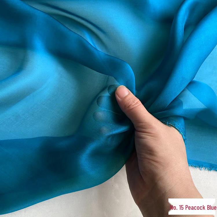 6mm Real Mulberry Silk Chiffon Fabric, 140cm Wide - Sheer and Lightweight for Scarves, Dresses, and Gowns. Retro Style.