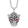 Vintage Stainless Steel Leopard Head Pendant Necklace Gothic Hip Hop Classic Animal Necklaces for Men Fashion Party Jewelry Gift