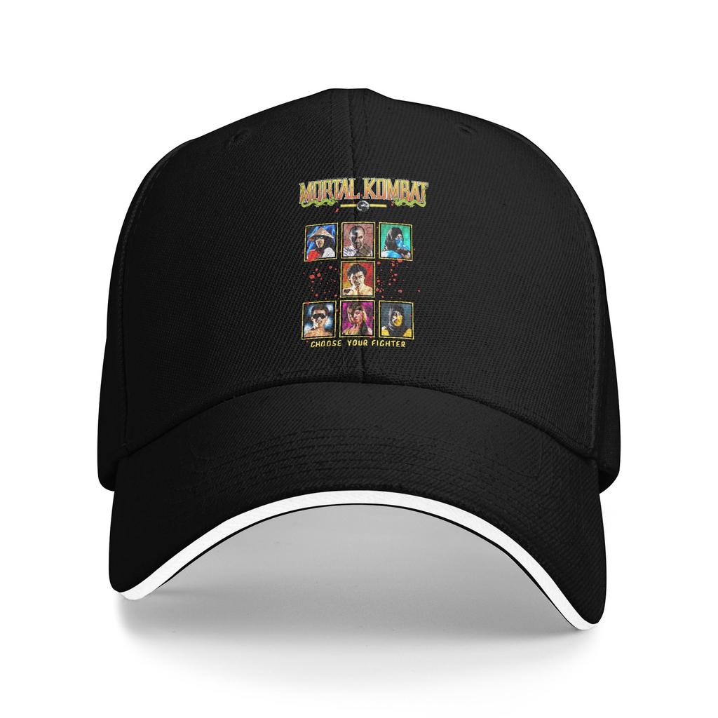 Mortal Kombat Character Baseball Cap Vintage  Sandwich Hats Unisex Adjustable Sun Cap Workouts