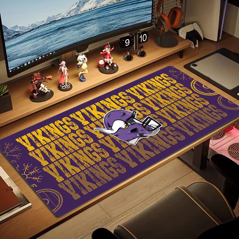 Tappetino Mouse Colore Logo Vichinghi Grande Cuscino per Tavolo da Gioco Antiscivolo Laptop Tablet Mousepad Grande Tappetino XXL Mini PC Playmat Con bordo bloccato