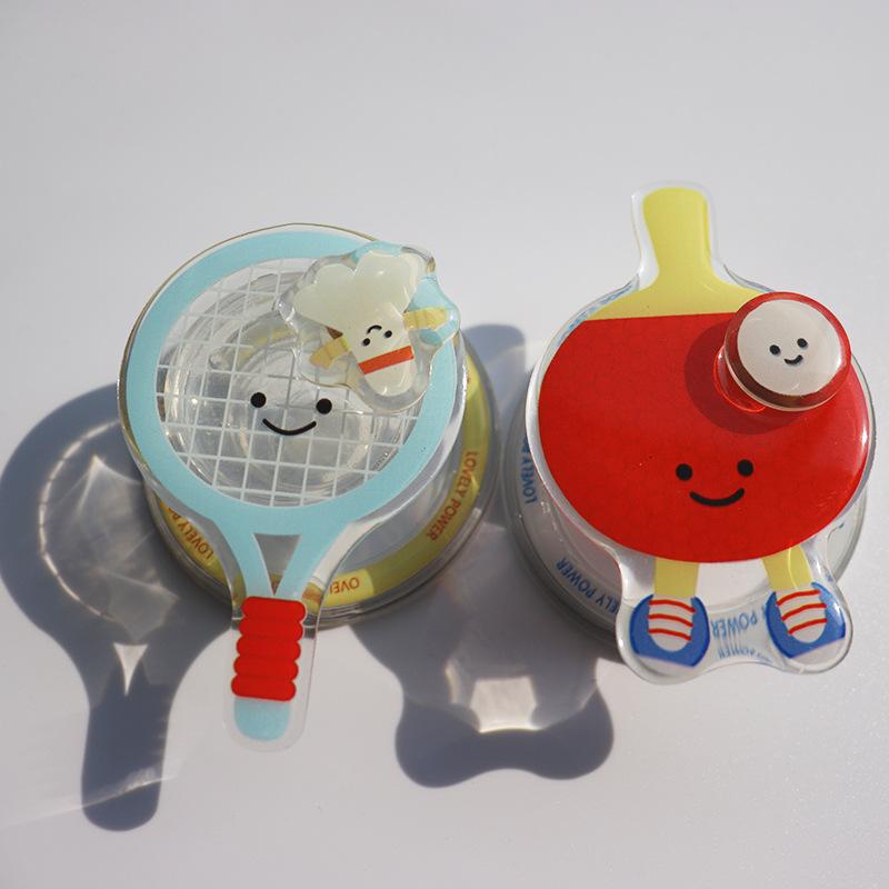 Cute Rotatable Table Tennis Badminton For Magsafe Holder Magnetic Phone Grip Tok For Samsung Huawei Xiaomi Phone Case Stand