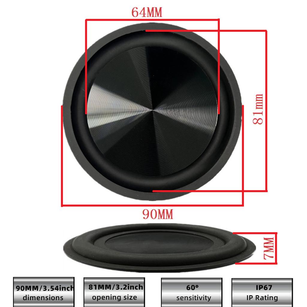 Universal 90mm Bass Speaker Plate Passive Diaphragm Parts Diaphragm Bass Vibration Plates DIY Woofer Speaker Plate