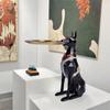29cm Resin Doberman Tray Statue Decor Storage Organizer for Living Room Unique Gift for Dog Lovers Pet Memorial Home Desk Decor