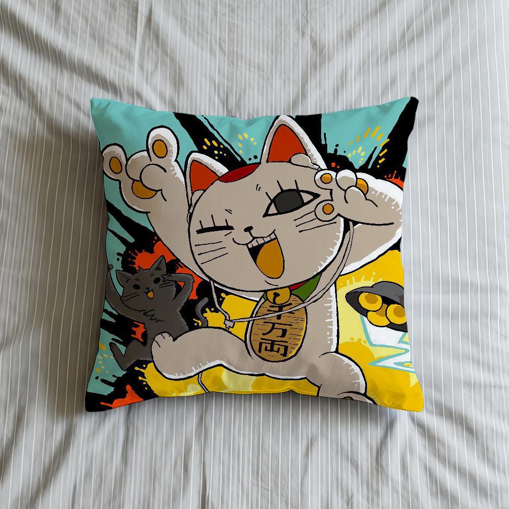 T-TurboS-ES G-Granny Cushion Cover Soft Case Sofa Living Room Home Anime Comfortable Office Cat Decor Protective Pillow