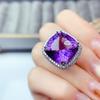 High Quality S925 Best-selling Natural Amethyst Ring High Clarity and Excellent Color Gem Rings Jewelry for Women Jewelry Gift