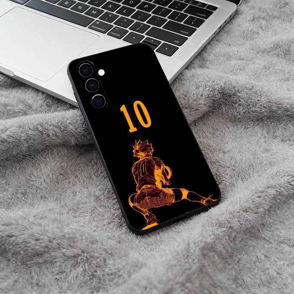 Shonen anime-H-Haikyu Phone Case For Samsung Galaxy A73,A71 A72,A70,A53,A52,A51,Soft Silicone Black Cover