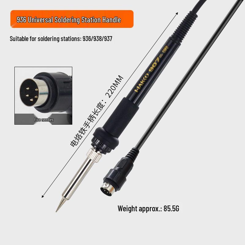 

936 Adjustable Temperature Soldering Station with Universal 5-Pin Plug, Ceramic Heating Core, and Constant Temperature Feature.