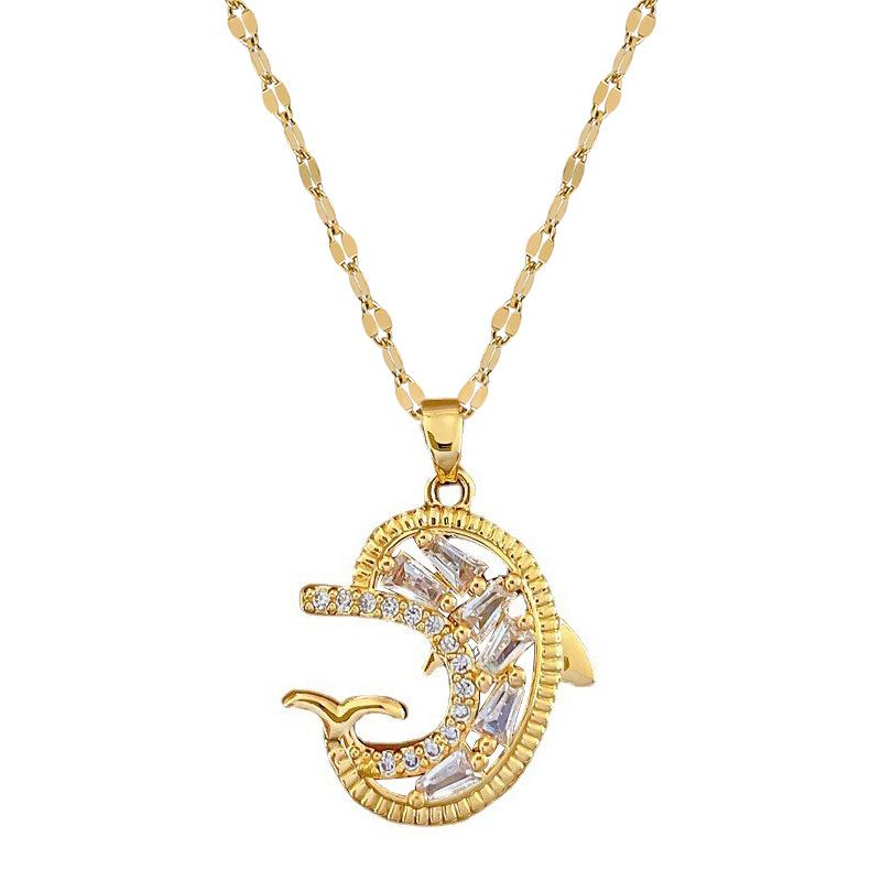 Full Diamond Luxury Light Luxury Banquet Wedding Necklace Female Internet Celebrity Versatile Collarbone Chain Titanium Steel Chain