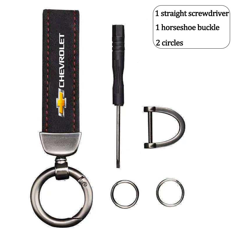 Carbon Fiber Leather Car Key Chain Keyring Keychain Pendant For Chevrolet Captiva Impala Groove Sonic Trax Aveo Matiz Spark Onix