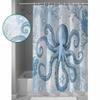 Vintage Octopus Coral Shower Curtains Waterproof Bath Curtains Home Decor Modern Luxury Bathroom Curtain
