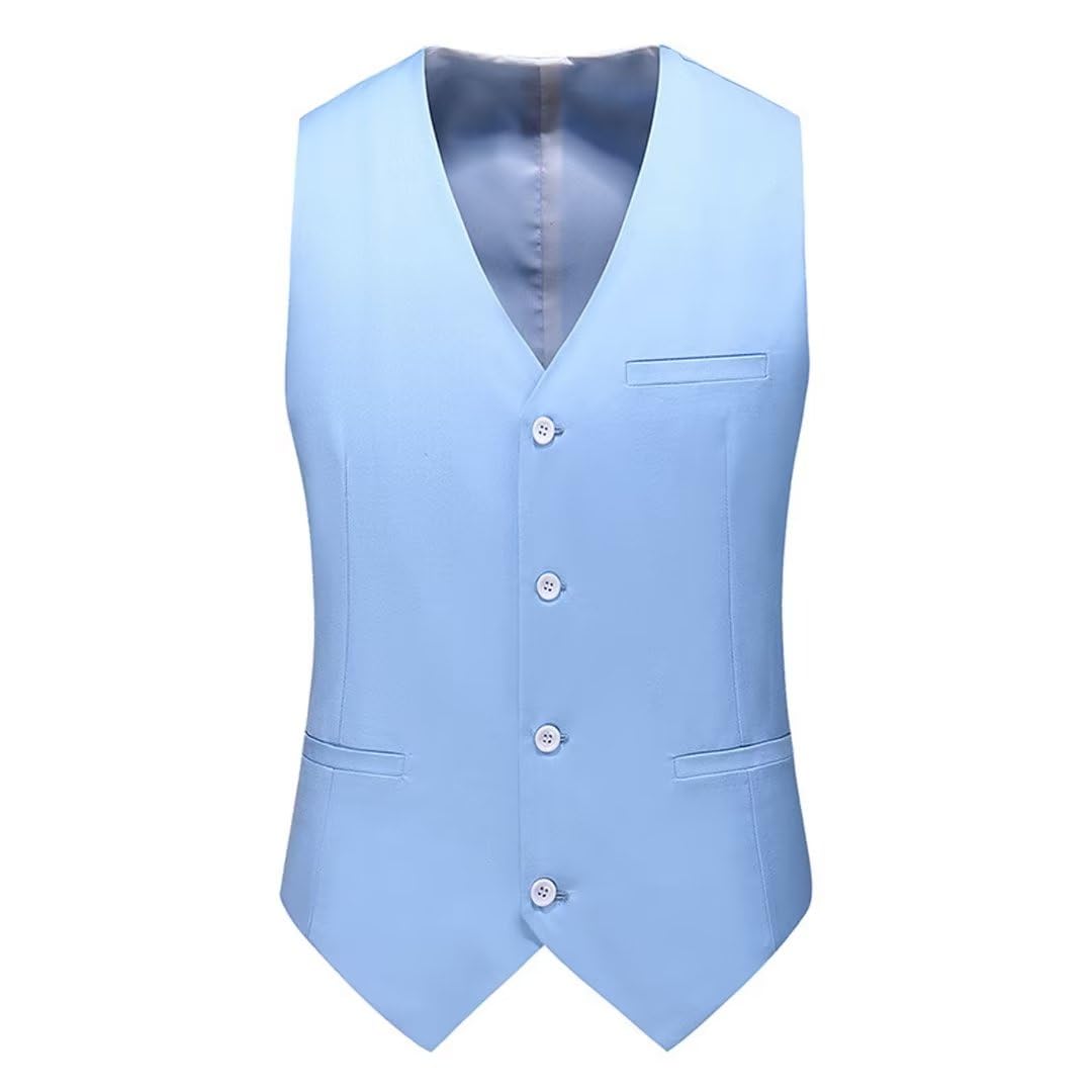 

Vest Suit Gilet Vest Winter Large Size Waistcoat Slim Business Wedding Casual Formal Business Gentleman [inotenka] M-6XL Men s Wrinkle-resistant синій