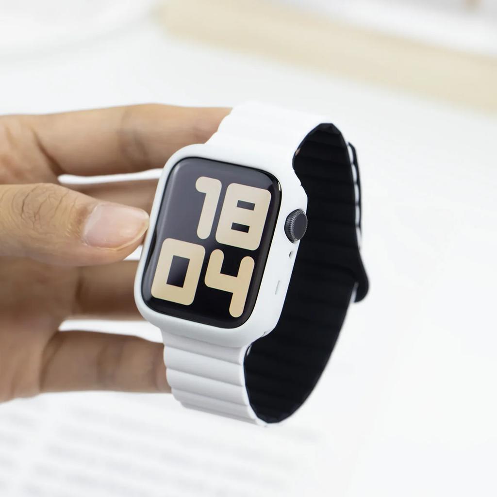 Koreanisch Niedliches Silikonarmband + Hülle Für Apple Watch Armband 44mm 45mm 49mm 42mm 40/38mm 41MM Frauenarmband Für iWatch 9 7 8 6 5 4 SE