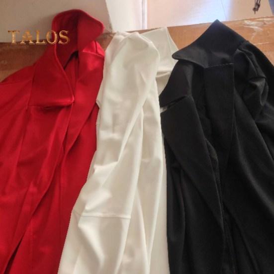 Kadın Takım Elbise Ceket Yaka Uzun Kollu Hırka Düz Renk Açık Ön Slim Fit Takım Elbise Ceket İş Dış Giyim