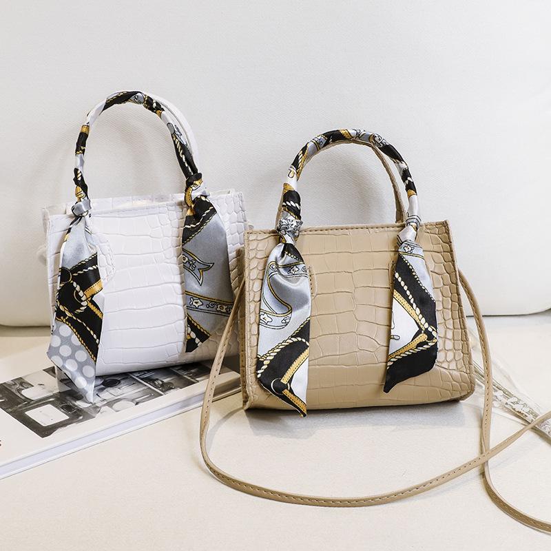 Scarf Handbag for Women's Bag for Women's Diamond Chain Crocodile Pattern Cross Bag