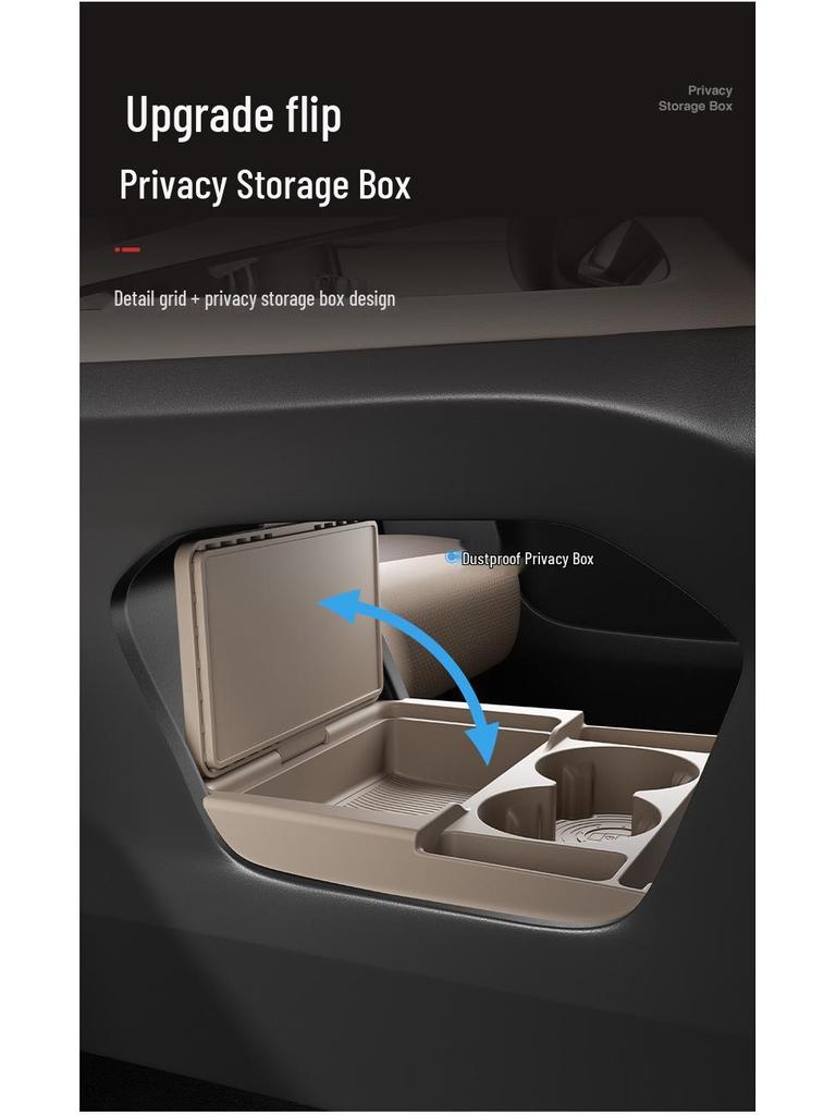 Silicone Dustproof Storage Box for 26 Geely Xingyue L Models: Fits Under Center Console.