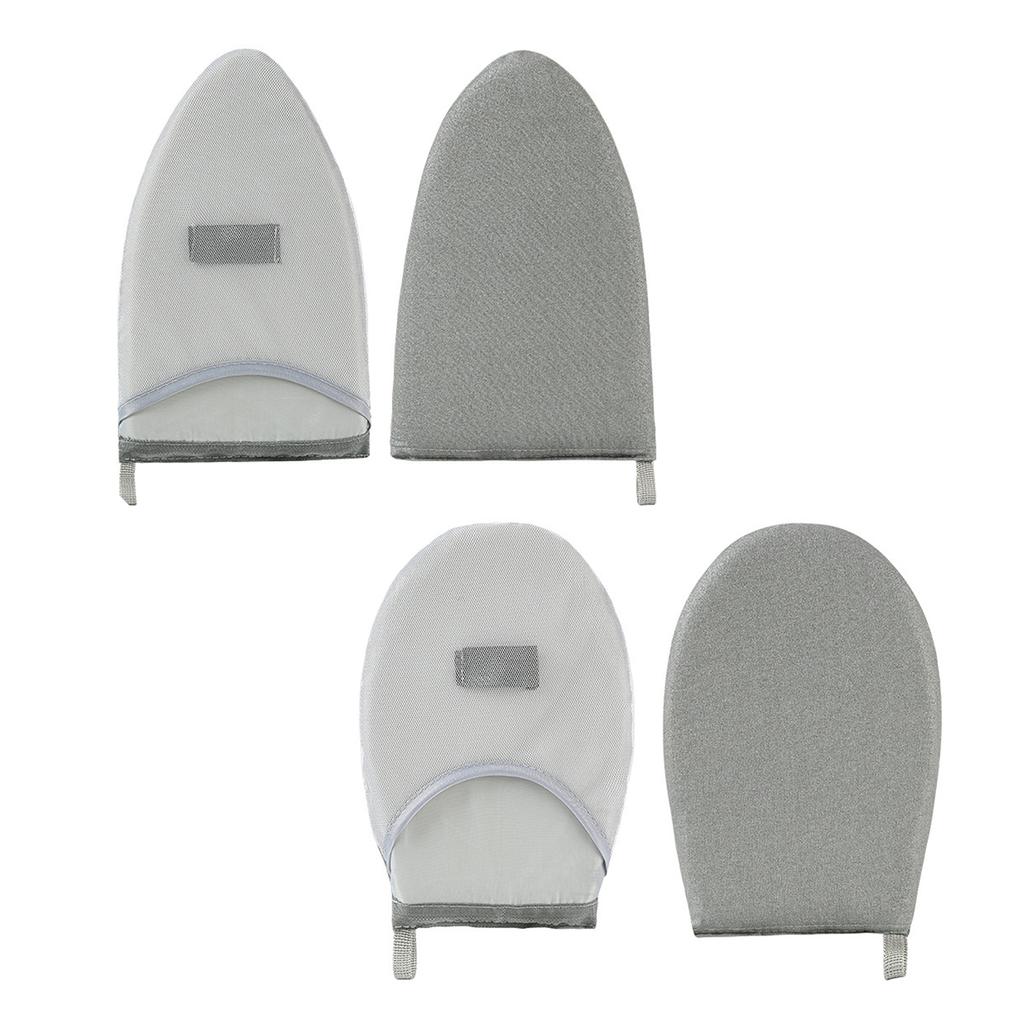 2-Pieces/set Mini Ironing Gloves Handheld Heat Resistant Ironing Pad Board Cover with Finger Loop for Easy Ironing