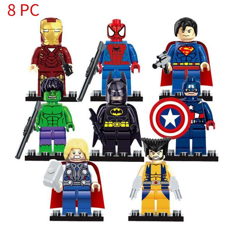 

8 Наборов Мини-фигурки Мстителей Супергероев Мини-бои Киношный Мерч 1 Set