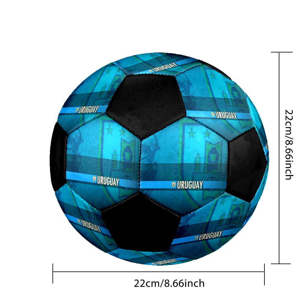 SIZE 5 Uruguayan Football Association Soccer Ball Colorful All Ages Machine Stitched PVC Competition Ready Durable High-Bounce