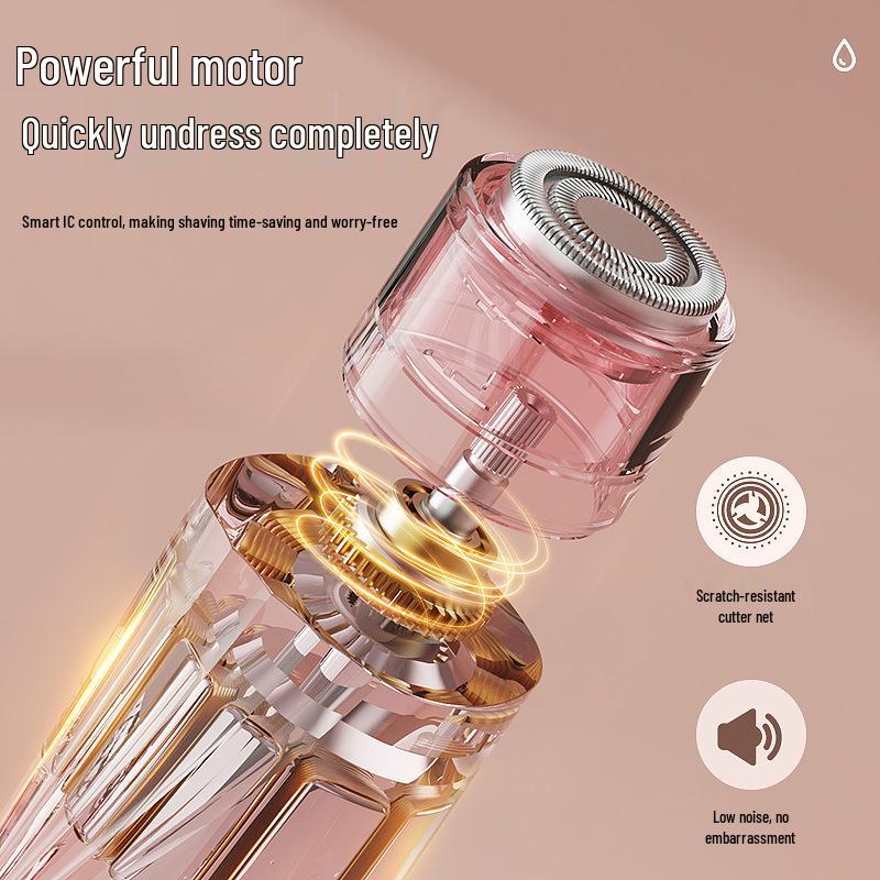 Portable Double Head Wireless Charging Mini Electric Pubic Hair Shaver for Women
