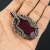 Ruby Pendant Gemstone Jewelry, 999 Copper Wire Wrapped Handmade Pendant, Latest Design Jewelry