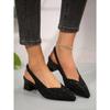 Scarpe da Lavoro da Ballo Basse con Strass Appuntati per Donna, Bocca Bassa Texture Metallica
