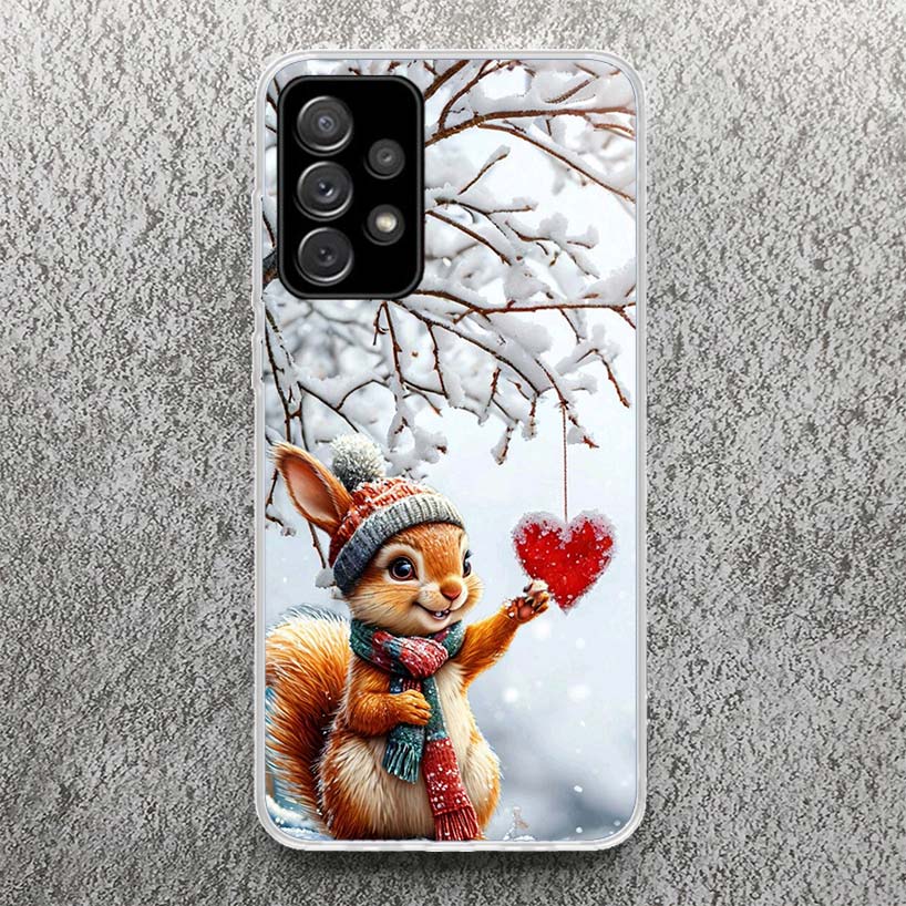 Animal Squirrel Print Soft Case for Samsung Galaxy A52 A51 A50 A42 A32 A22 A12 Phone Shell A41 A31 A21S 71 A30S A20S A10S A40 A3