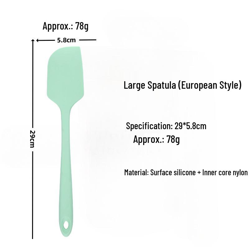 Silicone Spatula Set: Heat-Resistant, One-Piece Scrapers for Mixing & Baking (Small & Large Sizes)